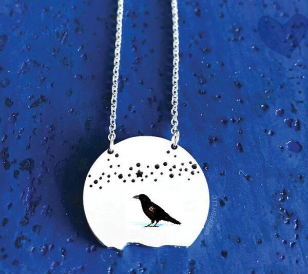 Close 2 UR Heart - Night Raven Stainless Steel Necklace