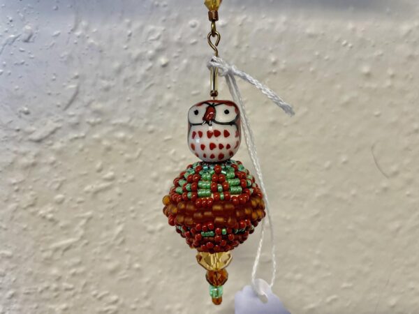 LW-Owl Beaded Ornament