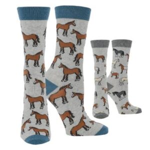 Multi Horse Crew Socks
